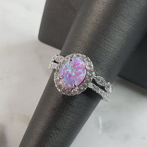 Elegant Silver Opal Ring